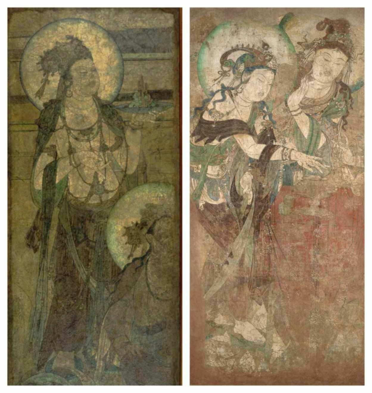 Ming Dynasty wall murals of Bodhisattva Avalokitesvara (Guanyin)